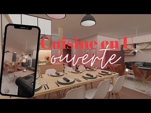 Exemple de plan de cuisine en U ouverte sur salon 30m2