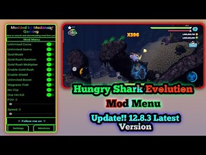Hungry Shark Evolution Mod Menu 12.8.3 Update!! New Unlock All Sharks