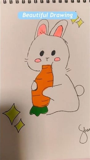 Draw a Perfect Rabbit Without Any Skills #shorts #easy
