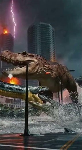 “Monster Storm Battle: Titan Creatures Destroy the Island! ⚡🔥” #jurassicworld #dinosaur