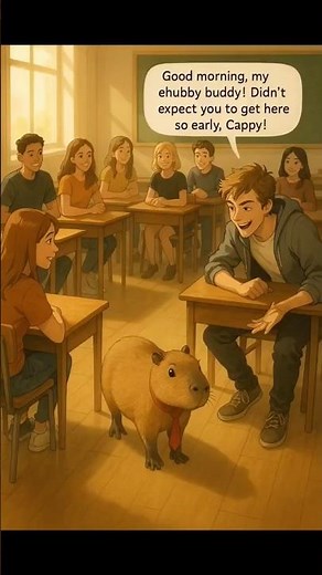 When a Sticky Prank Backfires Hard… 😳🪑😂 | Cappy’s Classroom Chaos #shorts #capybara #cappy #viral