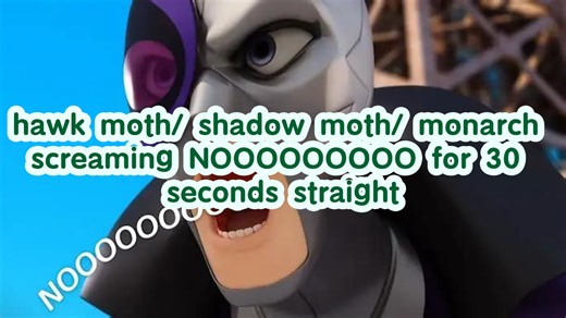 hawk moth/ shadow moth/ monarch screaming NOOOOOOOOO for 30 seconds straight