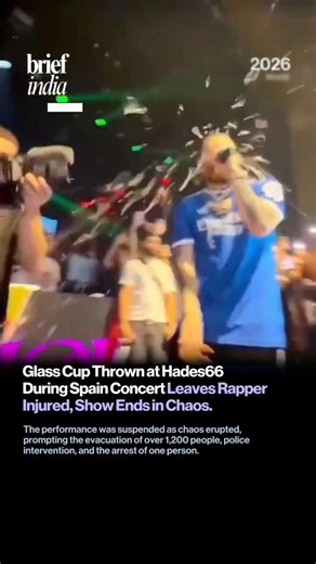 Glass Thrown at Hades66 During Mallorca Concert Leaves Rapper Injured, Show Ends in Chaos.