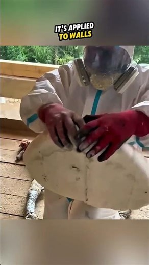 Spray Foam Magic for Warm Homes ❄️ #shorts