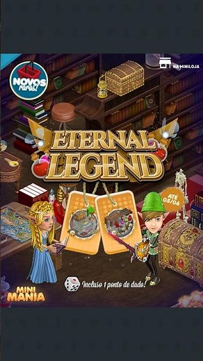 Itens de Eternal Legends disponíveis em breve! Apenas no MiniMania. #minimania #minimundos