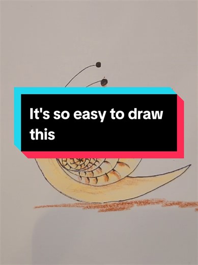 Easy Snail Drawing from Number 6