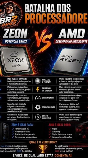 🎮 Xeon ou Ryzen? Descubra qual processador entrega mais desempenho para seu PC Gamer! ⚡🔥💻