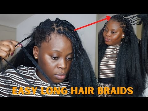 DIY Pick & Drop Braids on Long Hair 💁🏾‍♀️ | Easy Step-by-Step Tutorial