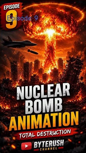 Nuclear Bomb Animation ☢️ HTML CSS JavaScript | Episode 9 #viral #viralshorts