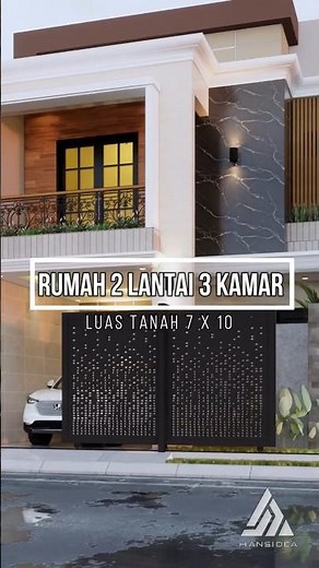 Desain Rumah 2 Lantai 7x10 Meter – Lengkap dengan Denah, Tampak 3D & RAB