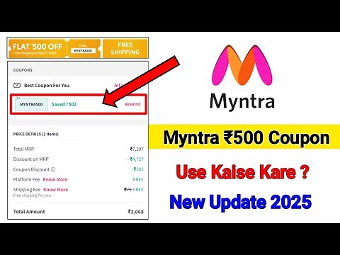 Myntra 500 off on first order | How to apply myntra 500 coupon on first order