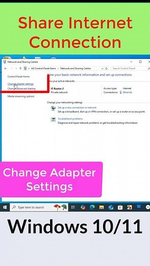 How to Share Internet Connection From Windows 10.