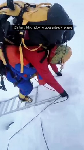 3.1K views · 520 reactions | Climbing team carefully fixing ladders...