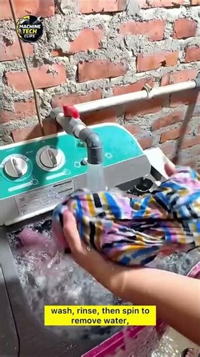 Domestic Washing: How a Semi-Automatic Washer Cleans Textiles 🧺⚙️