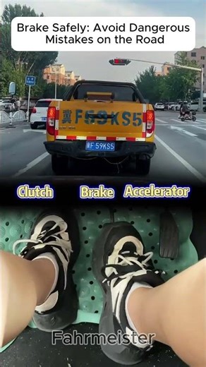 🚗 Brake Safely: Avoid Dangerous Mistakes on the Road #drivingwrittentestdmv #car #safety #tips