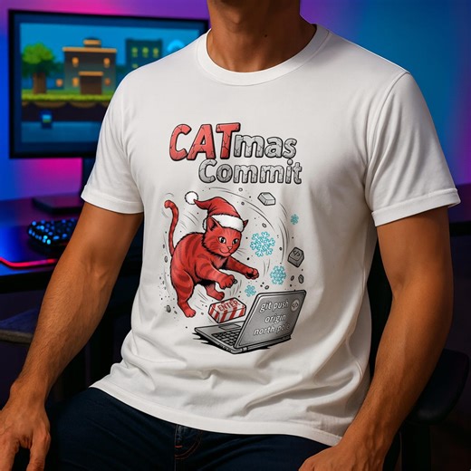 Christmas Coder Shirt, Anime Cat Coding Tee, Geeky Gamer Gift - Etsy UK