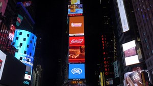 Download Times Square at Night Close Shot 4K