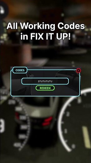 All the Working Codes in FIX IT UP (Roblox)