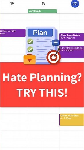 Don't Like Planning? Watch This #shorts