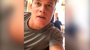 Baby staring contest fail: 'He's so good!'