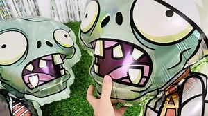 Jumbo 4Pcs 36 Inch Zombie Balloon Zombie Party Balloons for Plants Game Decorations Zombies Birthday Decorarations