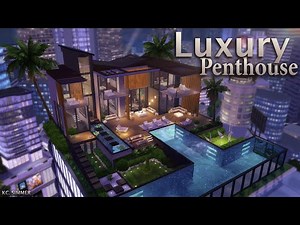 Modern Luxury Penthouse | No CC | The Sims 4 | Speed Build