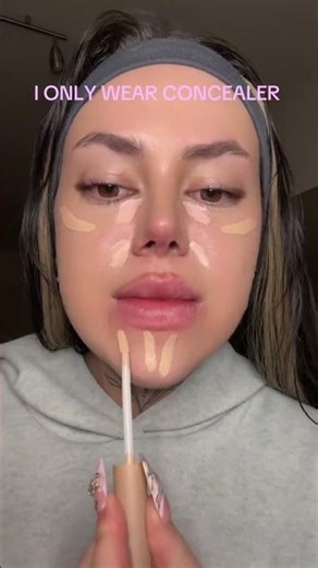 wearing only concealer as a base makes application so much faster and