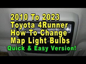 2010 To 2024 Toyota 4Runner How To Change Map Light Bulbs - Quick & Easy Version