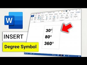 How to Insert Degree Symbol in MS Word