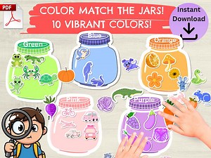 Color Sorting Activity for Kids: Toddler Printables, Montessori Tools, and Homeschool Preschool Resources - Etsy UK