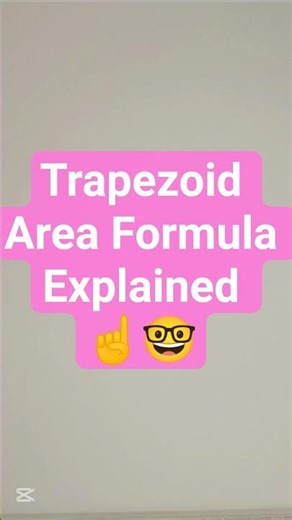 Trapezoid Area Formula Explained ☝️🤓 #trapezoid #trapezius #geometry #area #education #schooltips