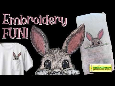 Embroider a Bunny Towel or Shirt - Embrilliance Tutorial