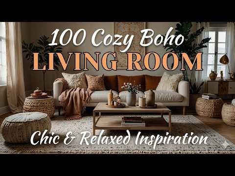 100 Cozy Boho Living Room Designs 2026 | Earthy, Elegant & Instagram-Worthy Ideas