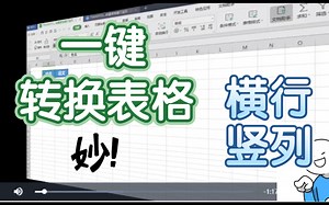 TRANSPOSE函数一键转换表格横行竖列办公快人一步