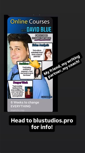 Julie McNiven on Instagram: "@david_blue , (my good friend/writing partner/coach) is offering online classes! Check out bluestudios.pro for info:)"