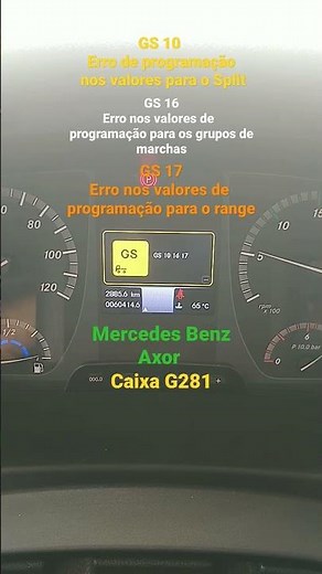 GS Faults Error in gearbox programming - Mercedes Benz Axor