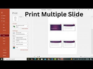 How to Print Multiple Slides per Sheet while Printing | Power Point