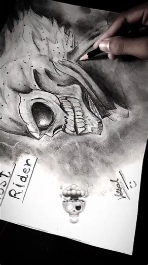 🔥Ghost Rider 💀☠️💀🔥 | #phonk #phonkmusic #trollface #skullface #ghostrider #shorts #trending #drawing