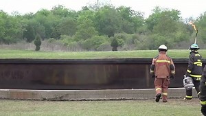 Here's a demonstration of self-expanding foam for fighting fires some think more chemical plants and fire departments need access to, especially since after the #DeerParkFire at the ITC facility in Houston last month. Watch 12News tonight at 6 p.m. for more! | 12NewsNow