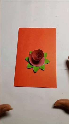 Easy DIY Teacher's Day Card with 3D Paper Rose Cara Membuat Kartu Hari Guru Unik & Cantik