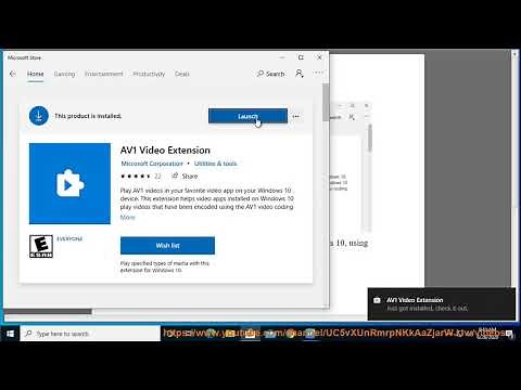 Install AV1 Video Extension (AV1 Codec) in Windows 10