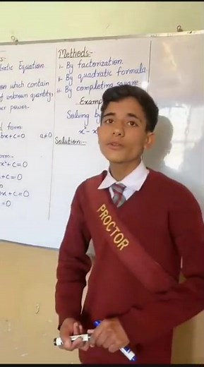 Learning through expression! Our 10th class student delivered a well-structured and confident presentation on quadratic equations....✨ #mooneducationsystem #everyoneactivefollowersシfypシ゚viralシalシ #everyonefollowers | Moon Education System School And College -Ausia | Facebook