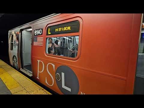 (SPECIAL) 8 Avenue bound Starbucks PSL wrapped (L) train at Union Square
