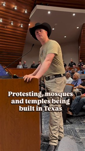 TEXANS RISING UP TO CRUSH FRISCO MOSQUE PLAN 🔻🔻Real Texas blood stood tall in Frisco City Council and dropped truth bombs. Joel Tenney, great-grandson of Sam Houston and Davy Crockett, destroyed the mosque proposal with fire straight from our pioneer roots. This military family man turned preacher has spread the Gospel in 58 countries.In 2021, Islamists kidnapped and held him hostage in the Middle East while he aided widows and children of Coptic Christians slaughtered by ISIS. He knows the th