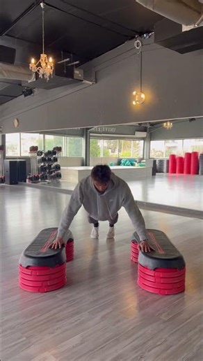 Drop to box push-up jump