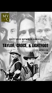 Five (5) seats left! Don't snooze and lose out on this show folks. Sligar Auditorium, Inside Elevation 486, April 24, 7:30-10:00. Sponsored by the Magic Valley Arts Council. Let's Do This! Ticket.link here: https://magicvalleyartscouncil.org/event/brett-reid-with-rob-harding-taylor-croce-lightfoot/ #brettreidmusic #magicvalleylivemusic #magicvalleyartscouncil | Brett Reid