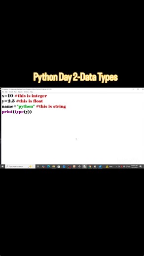 @lab_notebook2025 on Instagram: "Python Day 2 Understanding Data Types:int, float and string A strong foundation is the key to good programming🖥️ Follow for daily python classes.#bsclab #pythonlab #dbms #codingtips #bcalab"