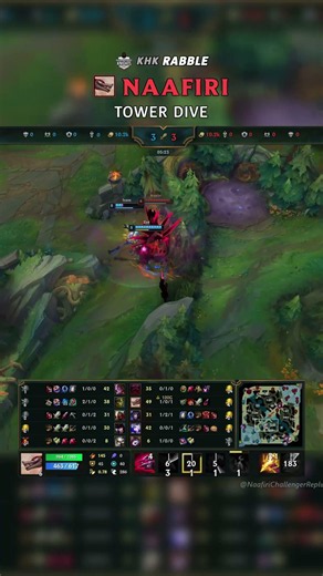 (KHK Rabble) Naafiri TOWER DIVE | EUW Grandmaster Patch 26.14 #shorts