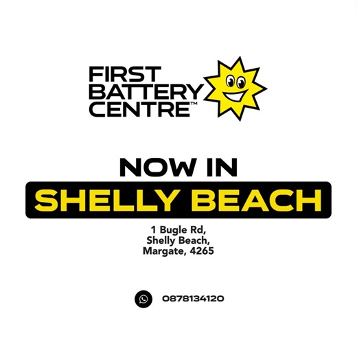 We are now in Shelly Beach! Our new store is open, and we’re ready to help with all your battery needs. If you’re in the area, make sure you stop by and chat with our specialists. #PowerYourWorldWithFirstBatteryCentre | First Battery Centre