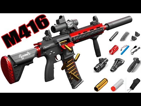 Unboxing Automatic Shell Ejection Soft Bullet M416 nerf blaster